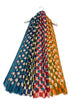 Geometric Checkerboard Polka Dot Frayed Scarf