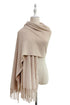 Super Soft Brushed Faux Mink Tassel Scarf Shawl