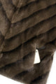 Chevron Faux Fur Sleeved Jacket