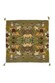 Enchanting Wildflower Print Square Tassel Scarf