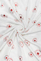 Red Poppy Foiled Print Scarf