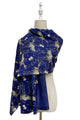 Moose Animal Print Wool Frayed Scarf