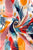 80s Abstract Print Frayed Scarf