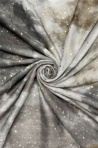Watercolour Foiled Speckle Frayed Scarf