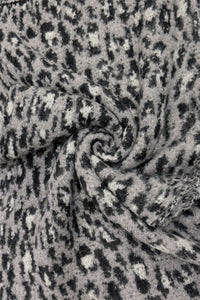 Cosy Leopard Print Wool Knitted  Scarf