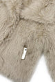 Oversized Lapel Faux Fur Sleeved Jacket