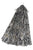 Decorative Gold Foil Floral Print Frayed Scarf