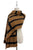 Large Geometric Block Print Wool Frayed Scarf