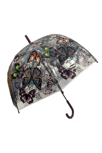 Butterfly Print Clear Umbrella Collection (Long)