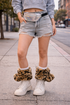 Short Faux Fur Leg Warmers
