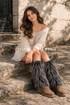 Stripy Faux Fur Leg Warmers