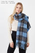 Large Tartan Check Wool Cosy Tassel Scarf