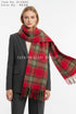 Large Tartan Check Wool Cosy Tassel Scarf