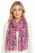 Mini Flower & Berry Print Frayed Scarf