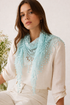 Glitter Flower Triangle Tassel Scarf