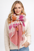 Love Heart Diagonal Edge Knitted Wool Scarf