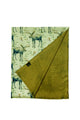 Moose Animal Print Wool Frayed Scarf