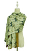 Moose Animal Print Wool Frayed Scarf