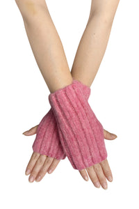 Cosy Plain Knitted Fingerless Gloves
