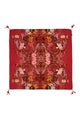 Enchanting Wildflower Print Square Tassel Scarf