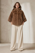 Cosy Faux Fur Funnel Neck Coat