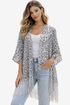 Metallic Leopard Print Tassel Kimono
