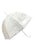 Heart & Lace Effect Clear Umbrella (Long) - White