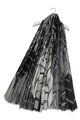 Layered Leaf Block Colour Print Frayed Scarf
