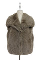 Oversized Lapel Faux Fur Gilet