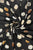 Foiled Polka Dot Print Frayed Scarf
