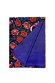 Colourful Bird & Floral Print Wool Frayed Scarf