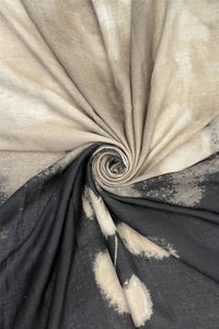 Ombre Ink Floral Print Frayed Scarf