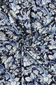 Decorative Leaf Floral Print Wool Frayed Scarf