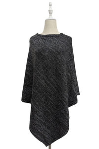 Plain Cosy Metallic Thread Poncho