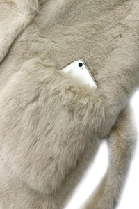 Faux Fur Long Gilet with Belt