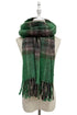 Woven Check Tassel Scarf