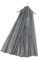 Red Poppy Foiled Print Scarf