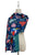 Scandi Style Christmas Tree Print Wool Frayed Scarf