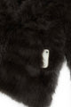 Oversized Lapel Faux Fur Sleeved Jacket