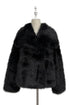Oversized Lapel Faux Fur Sleeved Jacket