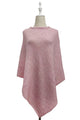 Plain Cosy Metallic Thread Poncho