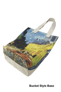 Starry Night Cat Art Impressionist Cotton Tote Bag (Pack of 3)