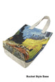 Horse Oil Pastel Print Cotton Tote Bag (Pack of 3)