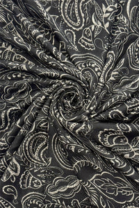 Beautiful Dotted Paisley Print Frayed Scarf