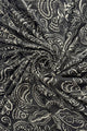 Beautiful Dotted Paisley Print Frayed Scarf