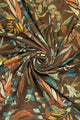 Botanical Mixed Floral Print Frayed Scarf