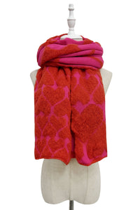 Cute 3D Love Heart Knitted Wool Scarf