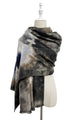 Colourful Tie Dye Wool Frayed Scarf