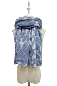 Cute 3D Love Heart Knitted Wool Scarf