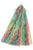 Abstract Summer Stripe Frayed Scarf